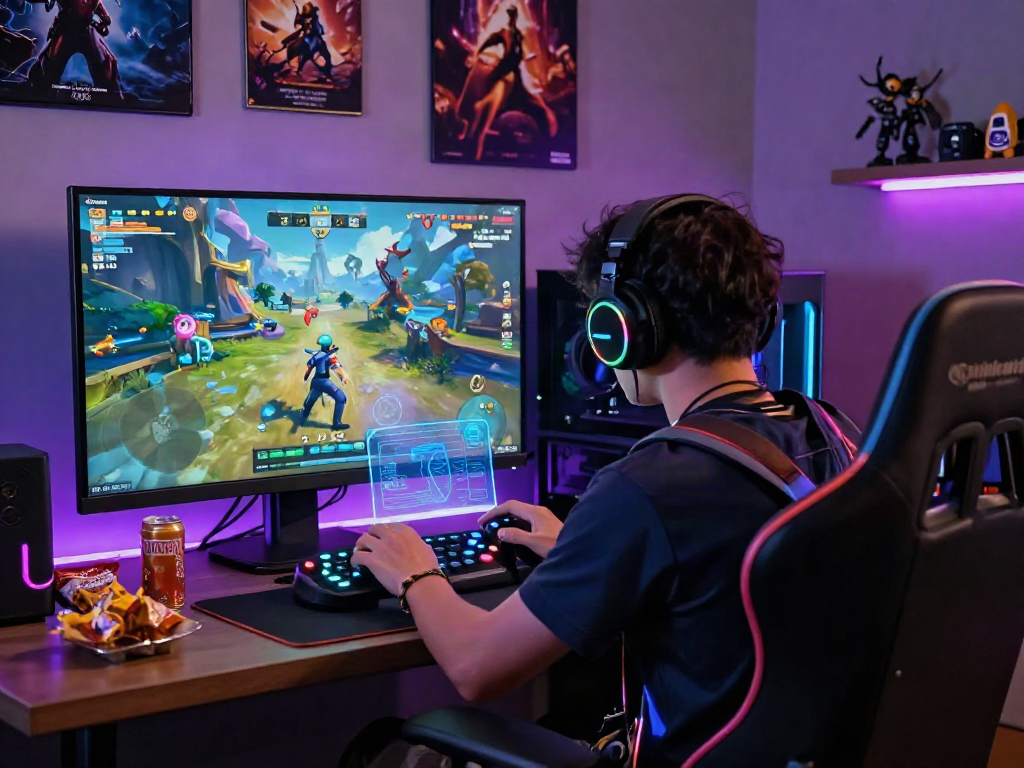 Engaging gameplay in a vibrant virtual world demonstrating a porn game character in action.