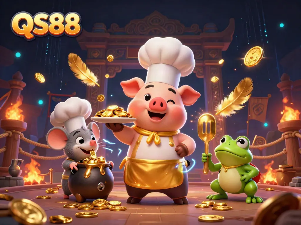 Experience exciting gameplay at QS88 with vibrant characters and dynamic casino elements.