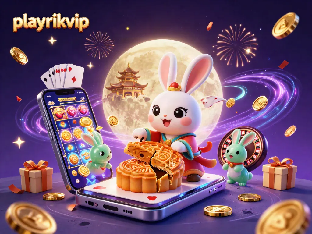 Playrikvip showcases an exciting casino atmosphere with poker chips and slot games in action.